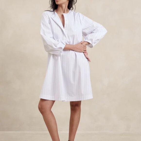 Banana Republic Lantern-Sleeve Mini Dress NWT - Picture 1 of 13